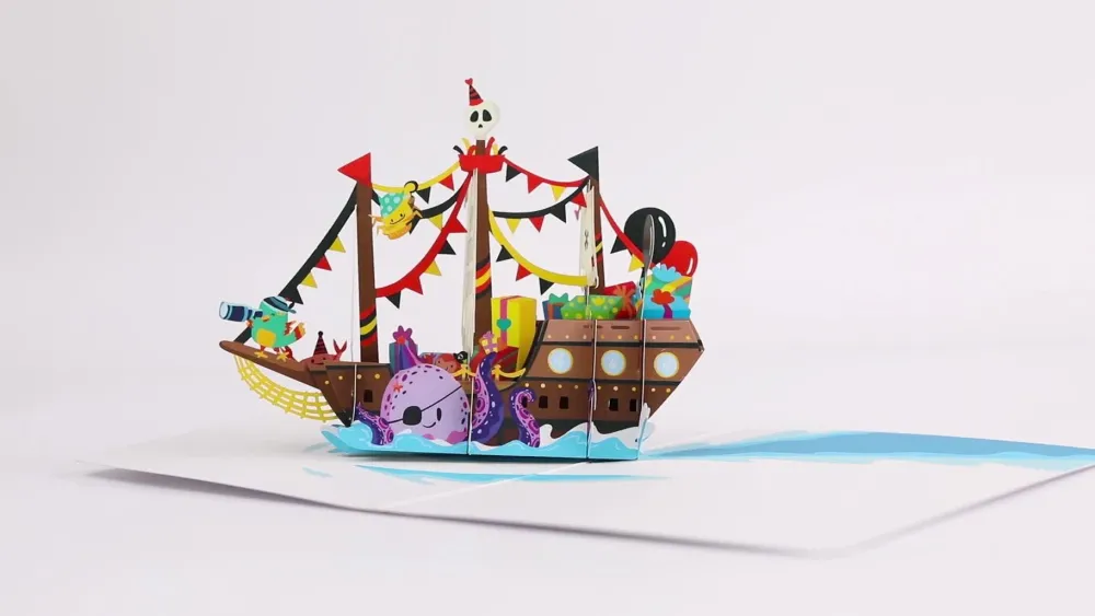 Lovepop Kids|Playpop Card™: Happy Birthday Pirate Ship