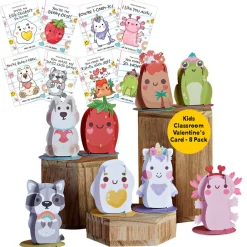 Lovepop Valentine'S Day 2/14|Kids|Playpop Explorers™: Assorted Valentine's for Kids 8-Pack