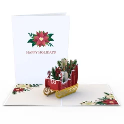 Lovepop Pop-Up Bouquets|Card & Gift Bundles|Poinsettia Christmas Bundle
