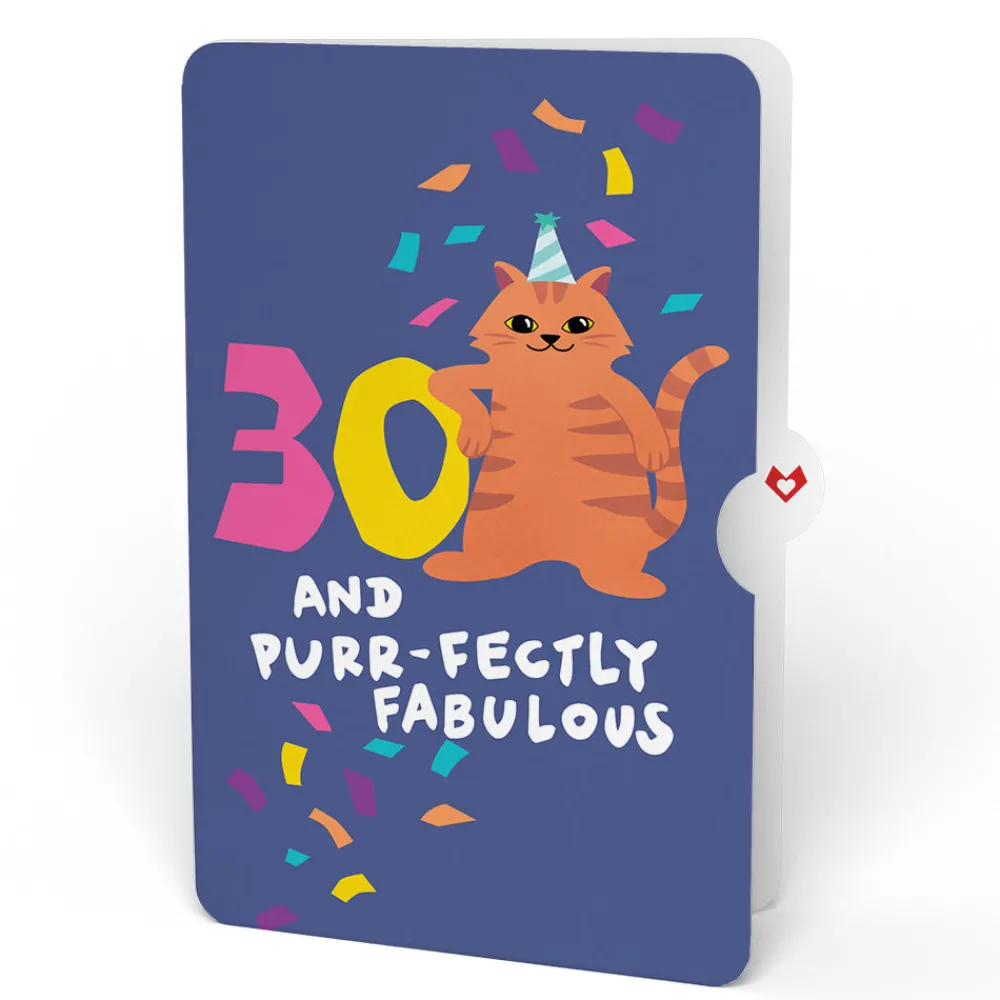 Lovepop Pop-Up Bouquets|Purr-fect Cat 30th Birthday Bouquet and Sentiment Set