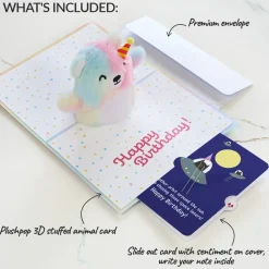 Lovepop Plushpop|Birthday|Rainbow Bear with Space Laser Cats Birthday Plushpop Card and Sentiment Set
