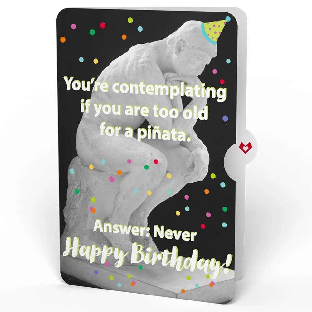 Lovepop Plushpop|Birthday|Rainbow Bear with The Thinker Birthday Plushpop Card and Sentiment Set