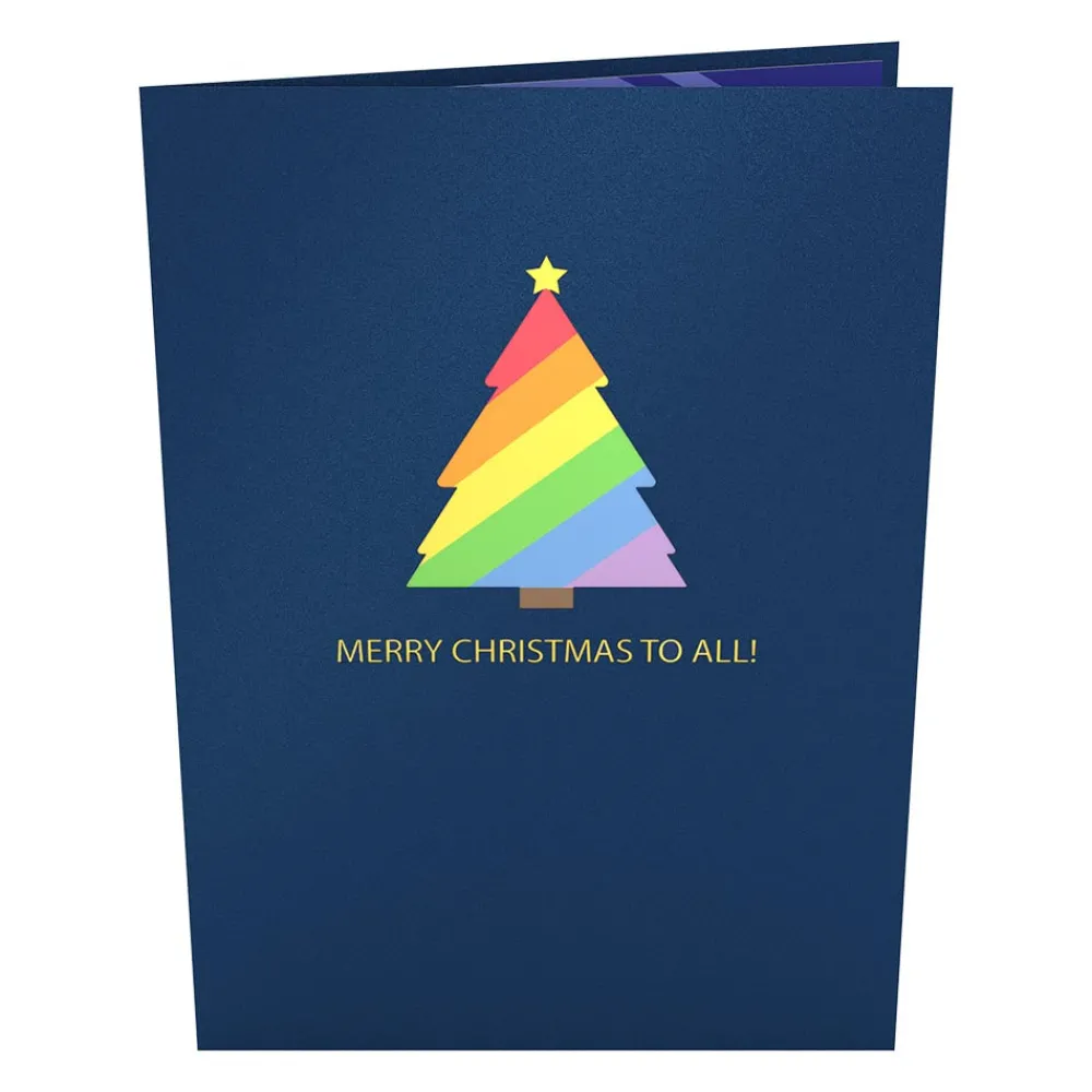 Lovepop Greeting Cards|Christmas 12/25|Rainbow Christmas Tree Pop-Up Card