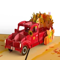 Lovepop Greeting Cards|Just Because|Red Harvest Truck Pop-Up Card