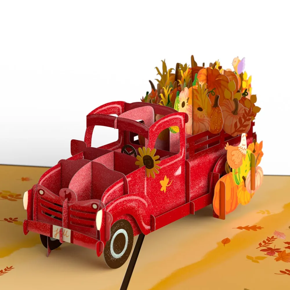 Lovepop Greeting Cards|Just Because|Red Harvest Truck Pop-Up Card