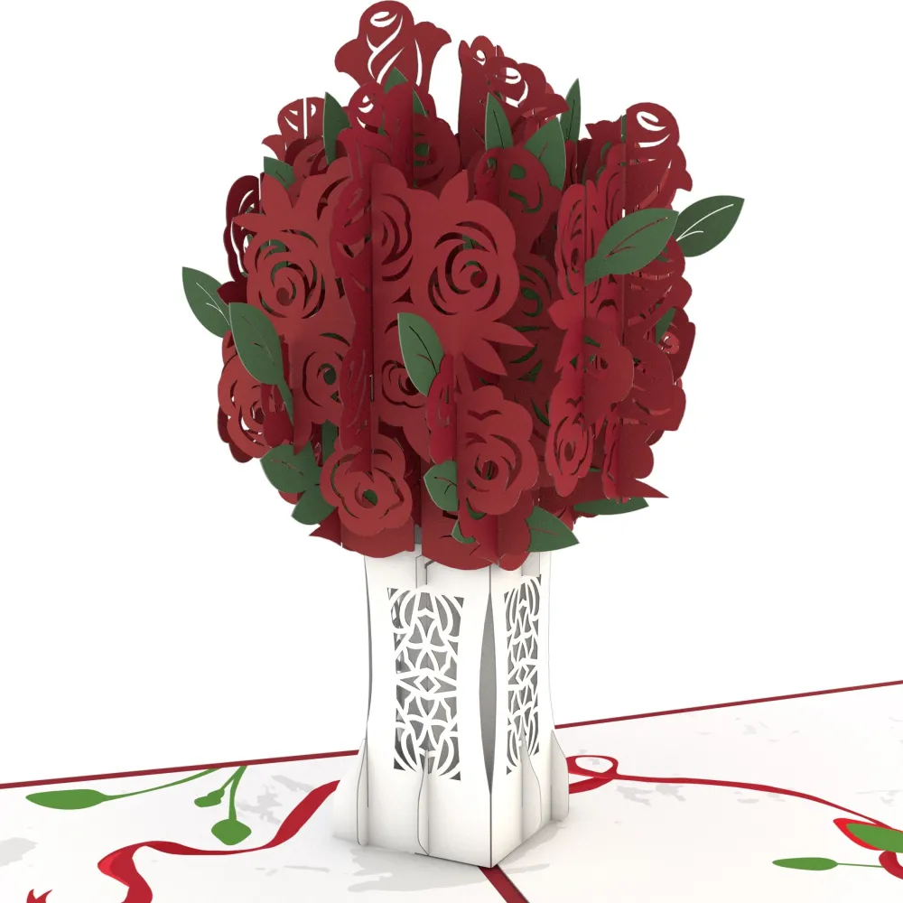 Lovepop Greeting Cards|Anniversary|Red Rose Arrangement Pop-Up Card