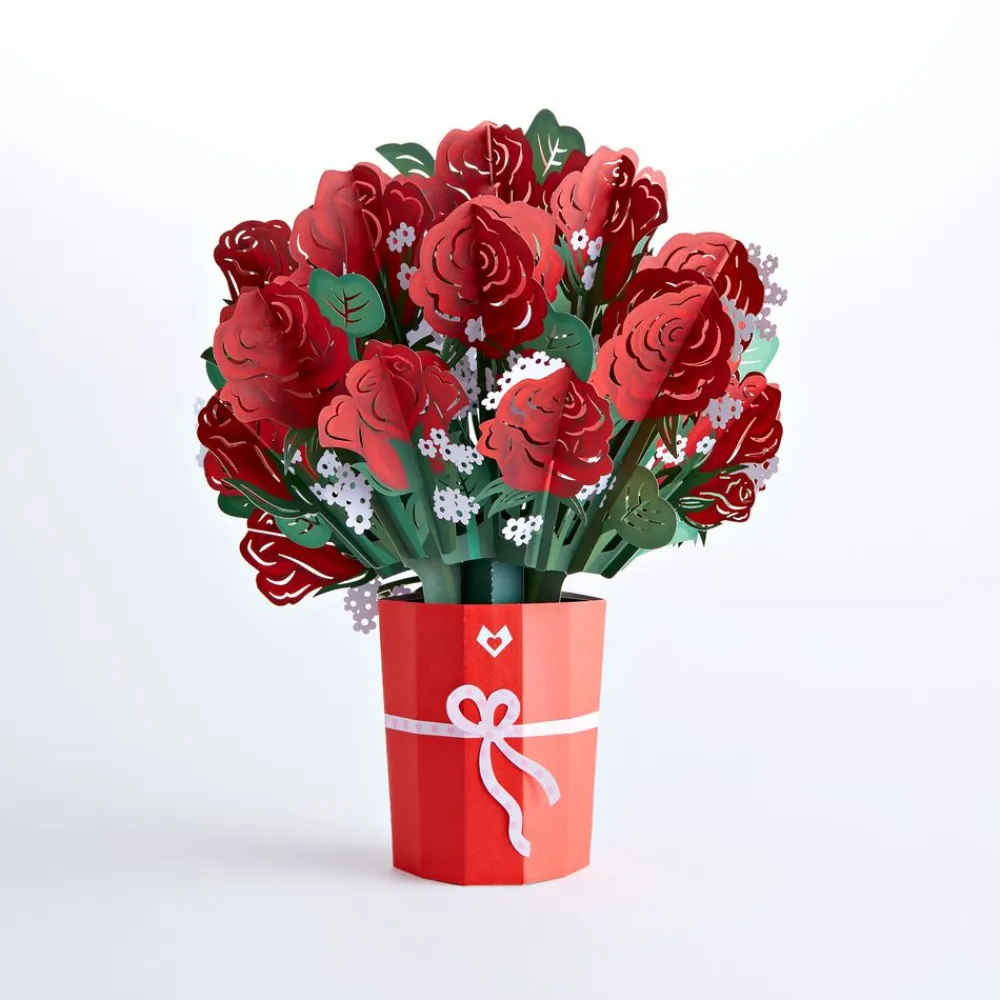 Lovepop Pop-Up Bouquets|Card & Gift Bundles|Red Rose Valentine’s Day Bundle