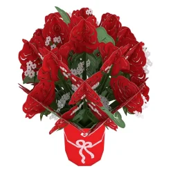Lovepop Pop-Up Bouquets|Card & Gift Bundles|Red Rose Valentine’s Day Bundle