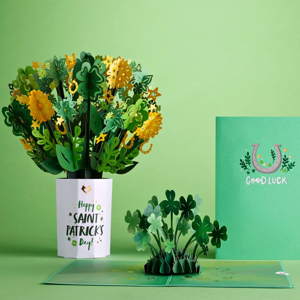 Lovepop Pop-Up Bouquets|Card & Gift Bundles|Saint Patrick's Day Bundle