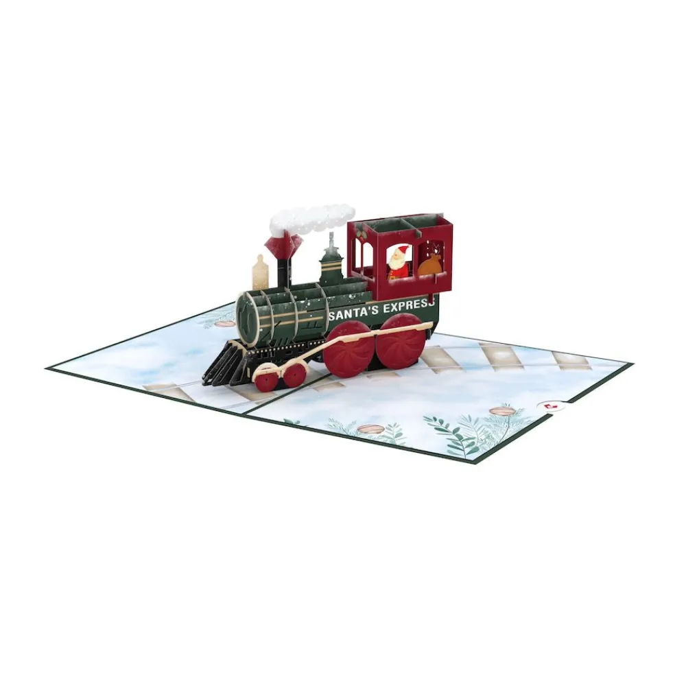 Lovepop Greeting Cards|Christmas 12/25|Santa Christmas Train Pop-Up Card