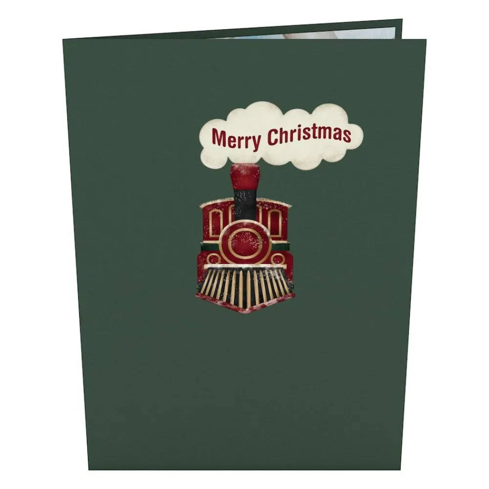 Lovepop Greeting Cards|Christmas 12/25|Santa Christmas Train Pop-Up Card