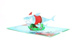 Lovepop Greeting Cards|Christmas 12/25|Santa Shark Pop-Up Card