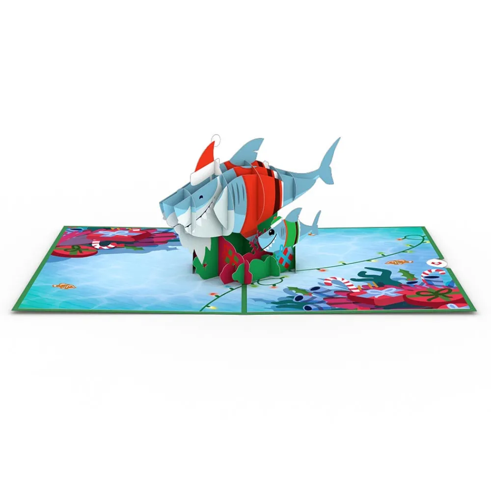 Lovepop Greeting Cards|Christmas 12/25|Santa Shark Pop-Up Card
