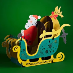 Lovepop Decor|Christmas 12/25|Santa Sleigh Decoration
