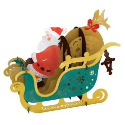 Lovepop Decor|Christmas 12/25|Santa Sleigh Decoration