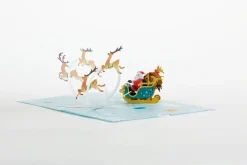 Lovepop Greeting Cards|Christmas 12/25|Santa Sleigh Pop-Up Card