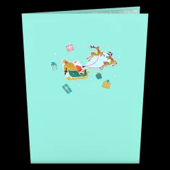 Lovepop Greeting Cards|Christmas 12/25|Santa Sleigh Pop-Up Card