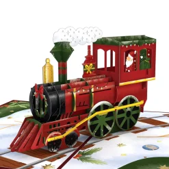 Lovepop Greeting Cards|Christmas 12/25|Santa Train Pop-Up Card