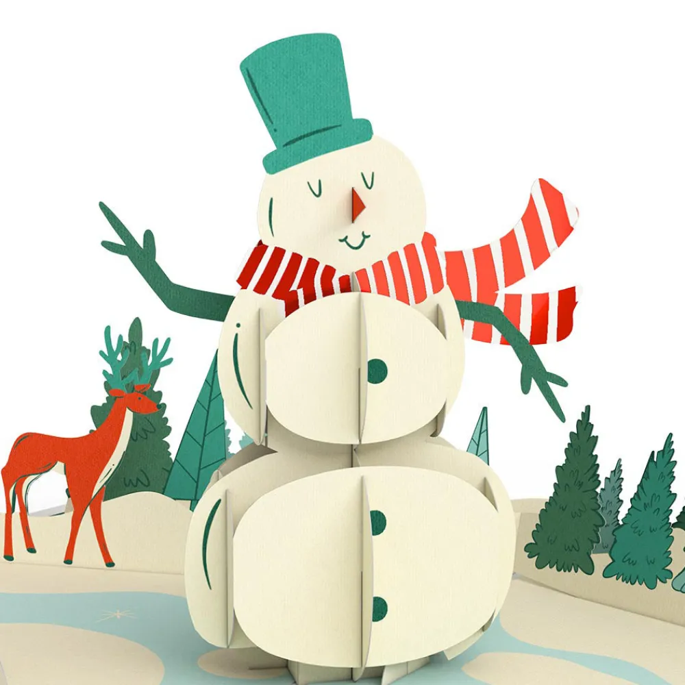 Lovepop Greeting Cards|Christmas 12/25|Season's Greetings Snowman Pop-Up Card