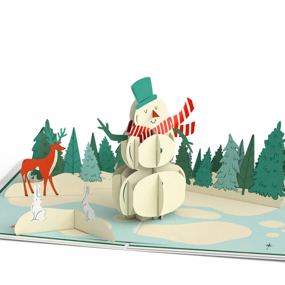 Lovepop Greeting Cards|Christmas 12/25|Season's Greetings Snowman Pop-Up Card