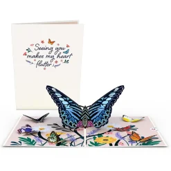 Lovepop Greeting Cards|Anniversary|Seeing You Makes My Heart Flutter Butterfly Pop-Up Card
