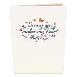 Lovepop Greeting Cards|Anniversary|Seeing You Makes My Heart Flutter Butterfly Pop-Up Card