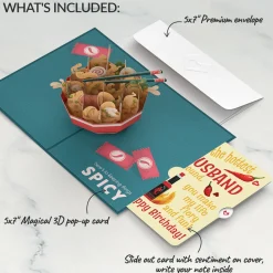 Lovepop Birthday|Him|Send Noods Spicy Birthday Pop-Up Card and Sentiment Set for Husband
