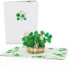 Lovepop Greeting Cards|St. Patrick'S Day 3/17|Shamrock Basket St. Patrick's Day Pop-Up Card