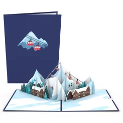 Lovepop Greeting Cards|Just Because|Ski Village Pop-Up Card
