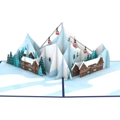 Lovepop Greeting Cards|Just Because|Ski Village Pop-Up Card