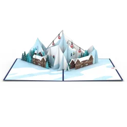 Lovepop Greeting Cards|Just Because|Ski Village Pop-Up Card
