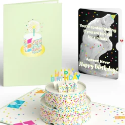 Lovepop Birthday|Sprinkles Birthday Cake with The Thinker Pop-Up Card and Sentiment Set