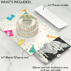 Lovepop Birthday|Sprinkles Birthday Cake with The Thinker Pop-Up Card and Sentiment Set