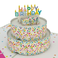 Lovepop Birthday|Sprinkles Birthday Cake with Cat Laser Eyes Pop-Up Card and Sentiment Set