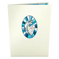 Lovepop Greeting Cards|Religious|Stained Glass Nativity Window Pop-Up Card