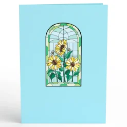 Lovepop Just Because|Stained Glass Sunflowers Pop-Up Card