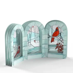 Lovepop Decor|Christmas 12/25|Stained Glass Winter Cardinal Pop-Up Gift