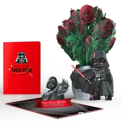 Lovepop Pop-Up Bouquets|Card & Gift Bundles|Star Wars™ Darth Vader™ Take My Breath Away Pop-Up Card & Flower Buds Bouquet Bundle