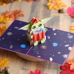 Lovepop Halloween 10/31|Star Wars|Star Wars™ The Mandalorian™ Grogu™ No Tricks All Treats Pop-Up Card