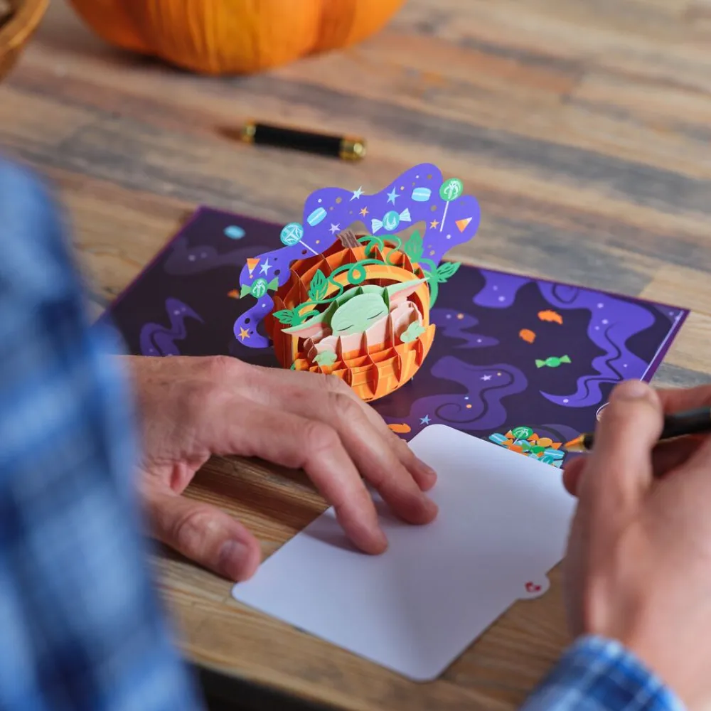 Lovepop Halloween 10/31|Kids|Star Wars™ The Mandalorian™ Grogu™ Candy is the Way Pop-Up Card