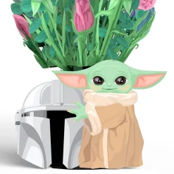 Lovepop Pop-Up Bouquets|Card & Gift Bundles|Star Wars™ The Mandalorian Grogu™ This Is the Way Pop-Up Card & Flower Buds Bouquet Bundle