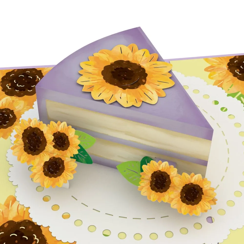 Lovepop Greeting Cards|Birthday|Sunflower Birthday Cake Slice Pop-Up Card