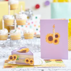 Lovepop Greeting Cards|Birthday|Sunflower Birthday Cake Slice Pop-Up Card