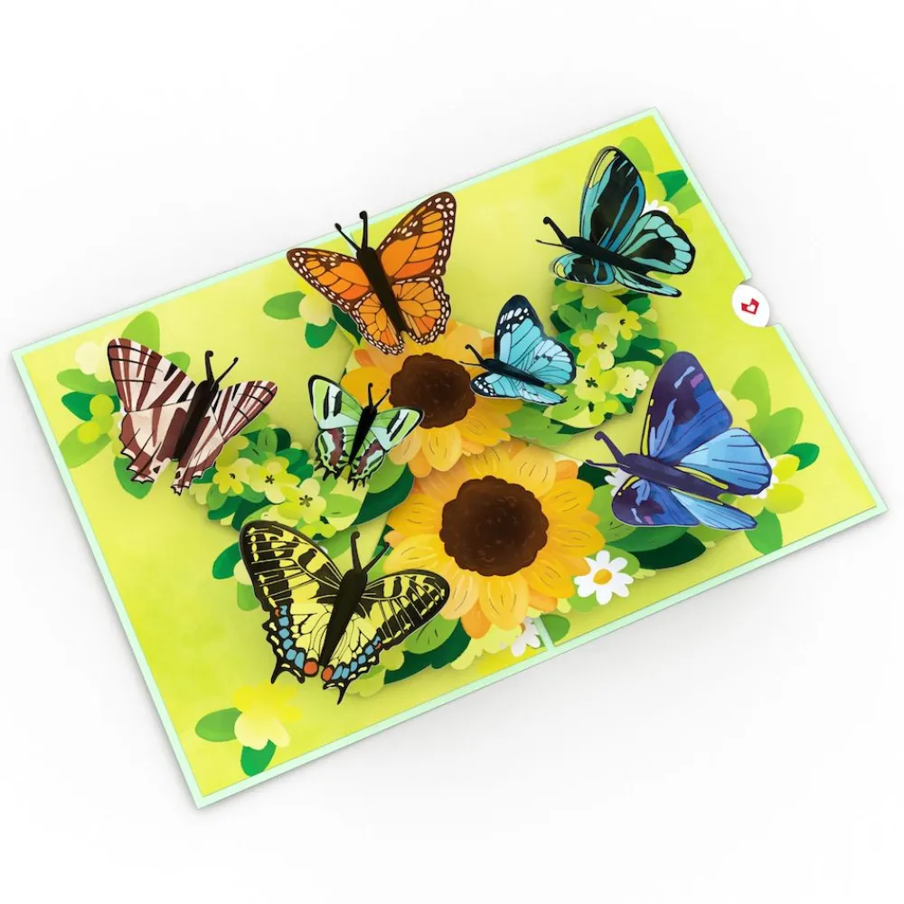 Lovepop Greeting Cards|Just Because|Sunflower Butterflies Pop-Up Card