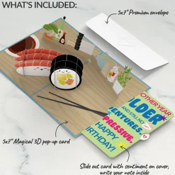 Lovepop Birthday|Sushi Birthday Pop-Up Card and Sentiment Set