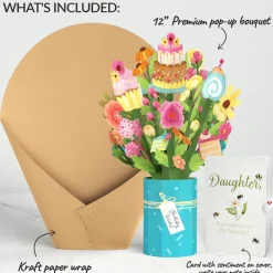 Lovepop Birthday|Sweet Birthday Wishes Bouquet and Sentiment Set for Daughter