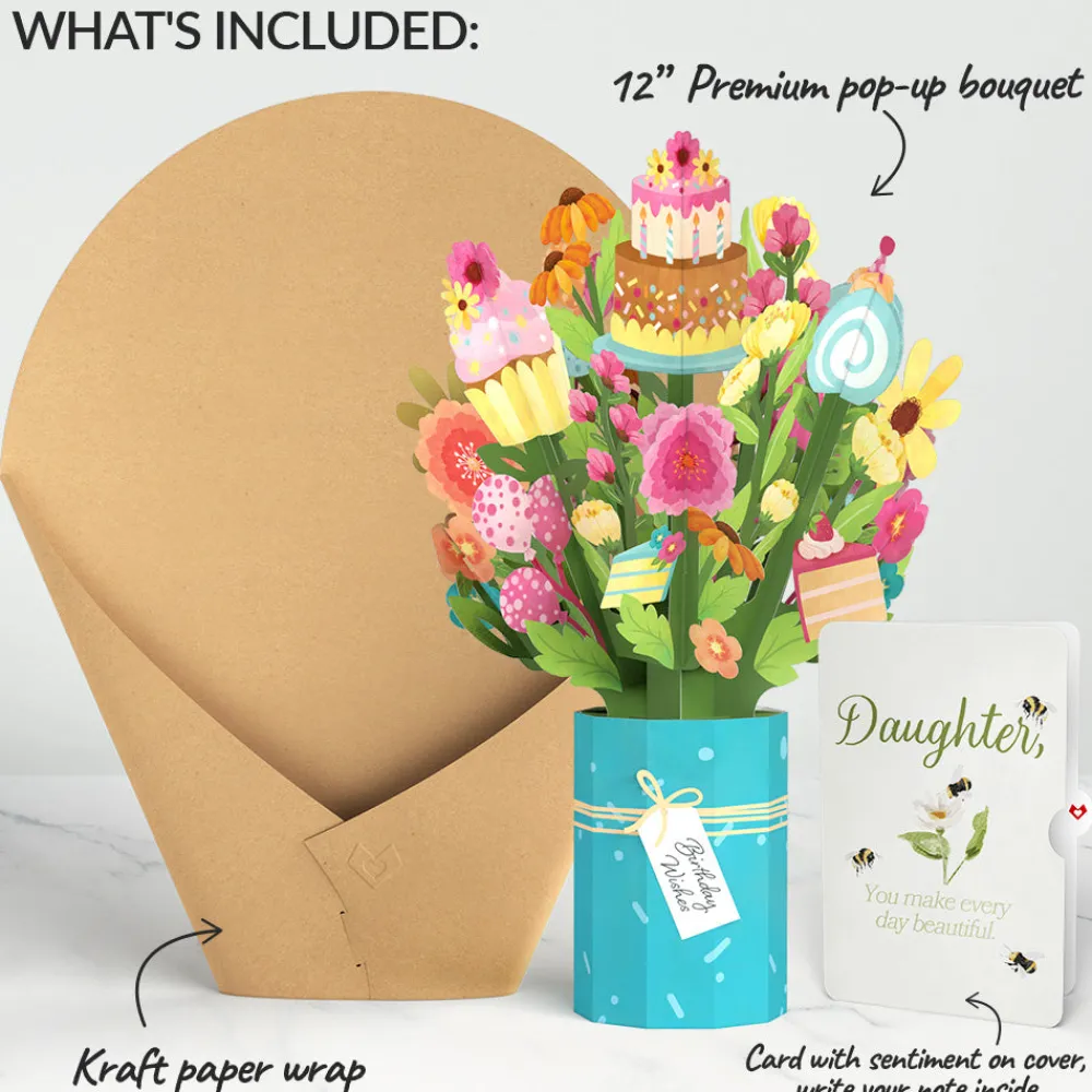 Lovepop Birthday|Sweet Birthday Wishes Bouquet and Sentiment Set for Daughter