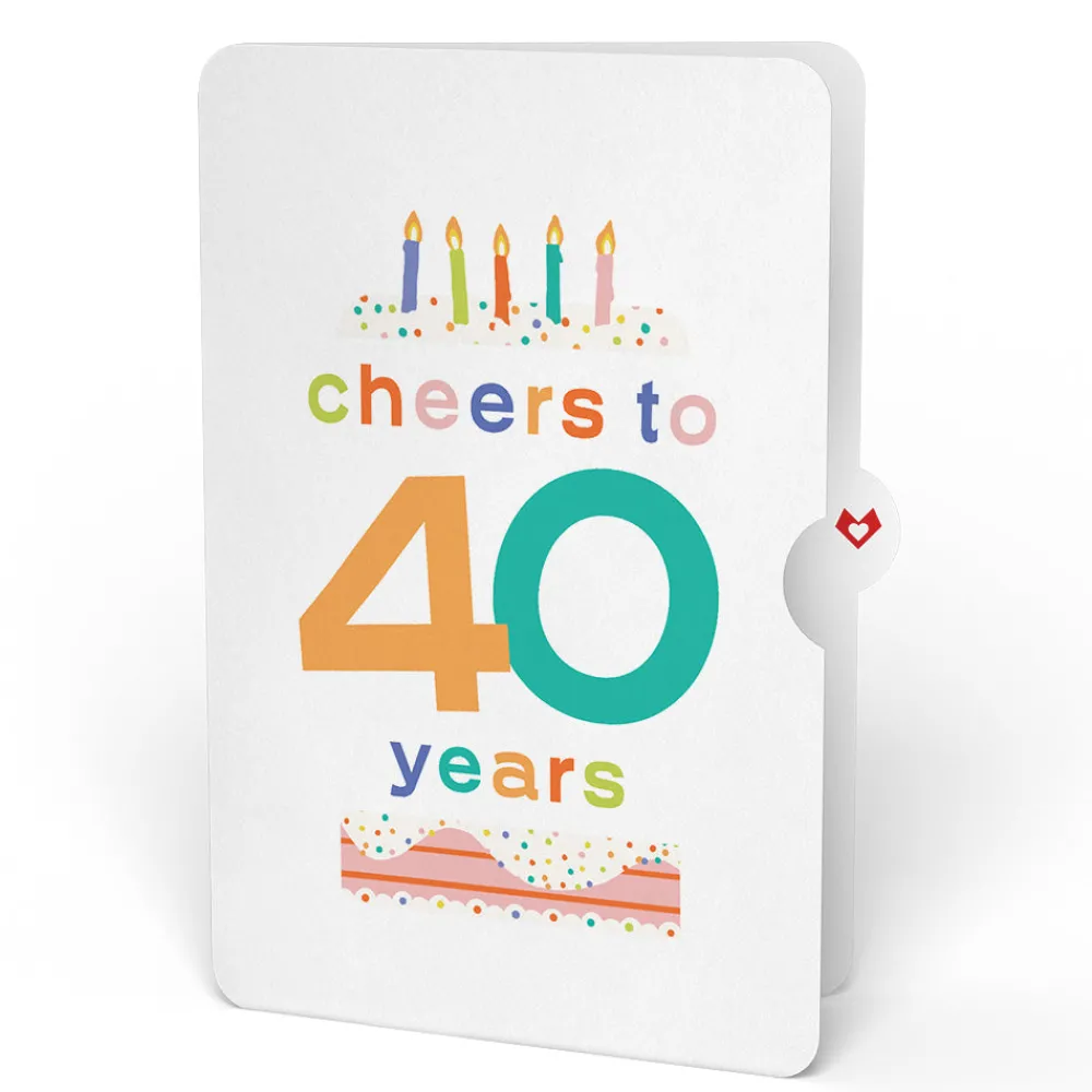 Lovepop Pop-Up Bouquets|Sweet 40th Birthday Wishes Bouquet and Confetti Cake Sentiment Set
