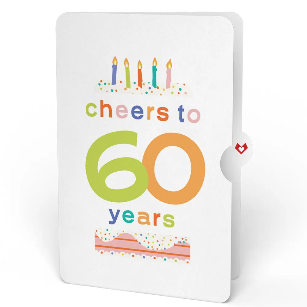 Lovepop Pop-Up Bouquets|Sweet 60th Birthday Wishes Bouquet and Confetti Cake Sentiment Set