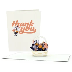 Lovepop Notecards|Thank You|Thank You Flower Basket Notecards (4-Pack)